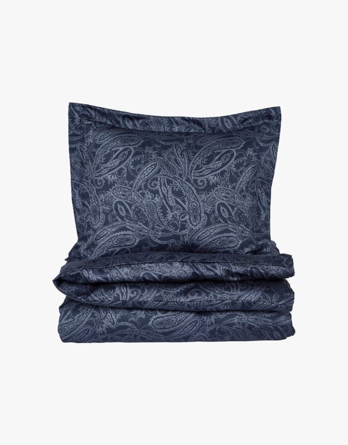 Egyptisk bomull sateng sengesett blå - 140x200 cm blå - 1