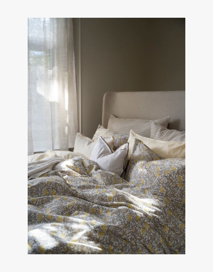 Flanell sengesett multi gul - 140x200 cm multi gul - 1