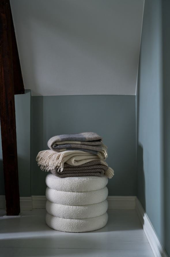 Ullpledd taupe - 6
