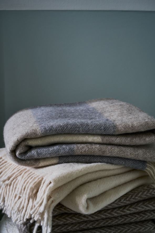 Ullpledd taupe - 2