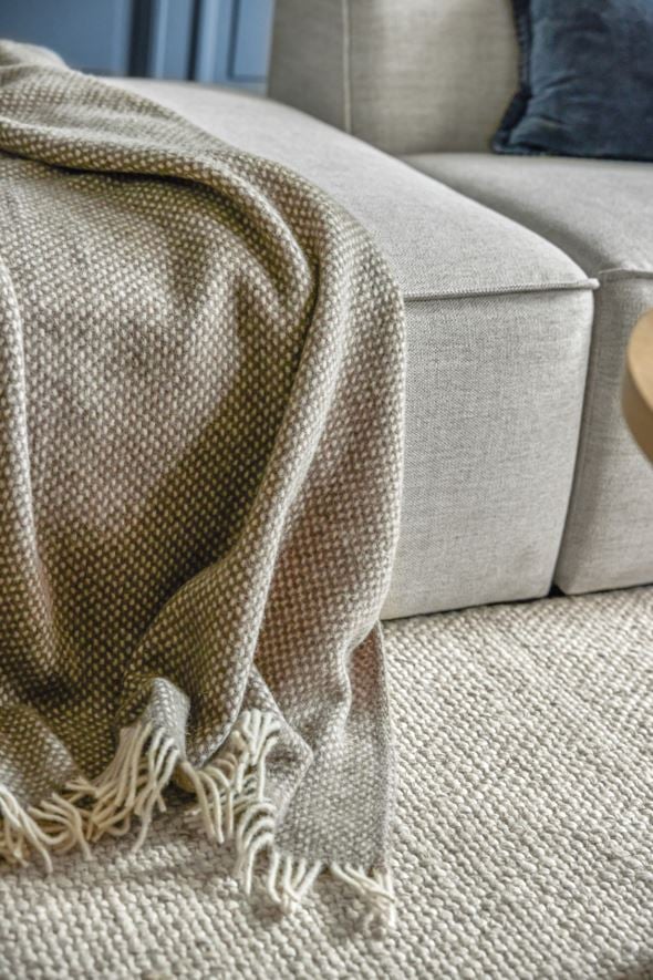 Ullpledd taupe - 5