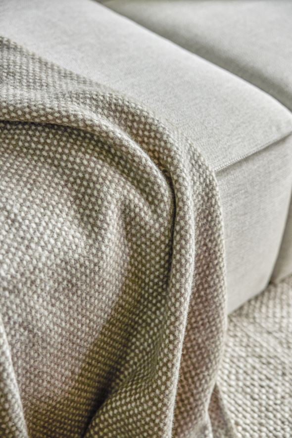 Ullpledd taupe - 6