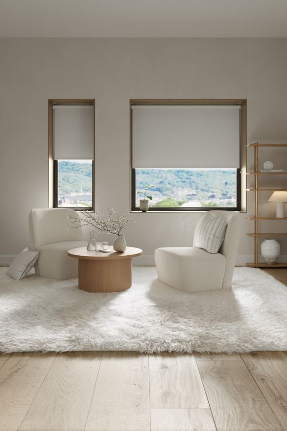 Lystett rullegardin offwhite - 2
